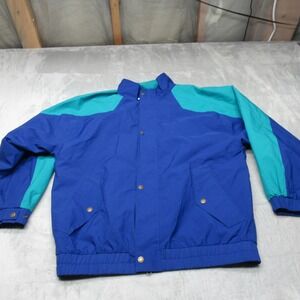 Wilson Gore Tex Jacket Mens Large Blue Waterproof Full Zip Windbreaker‎ VTG 90s